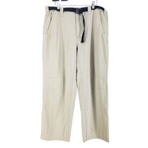 Orvis Trout Bum Outdoor Nylon Pants Mens Large Tan Gusseted Zip Closure